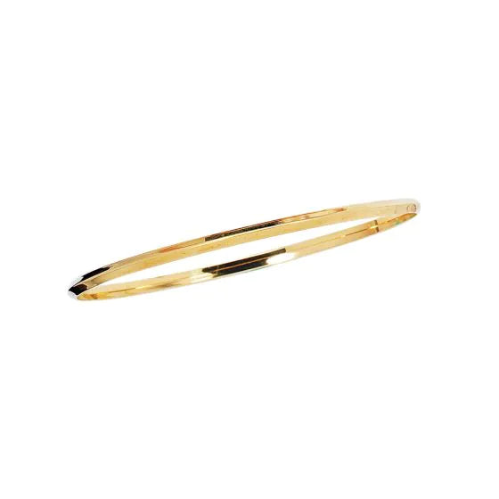 Bracelet de bangle à angle en or 14k jaune ou blanc