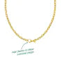 Chaîne trombone en or jaune 14k (18 in) avec grand fermoir porte-breloques