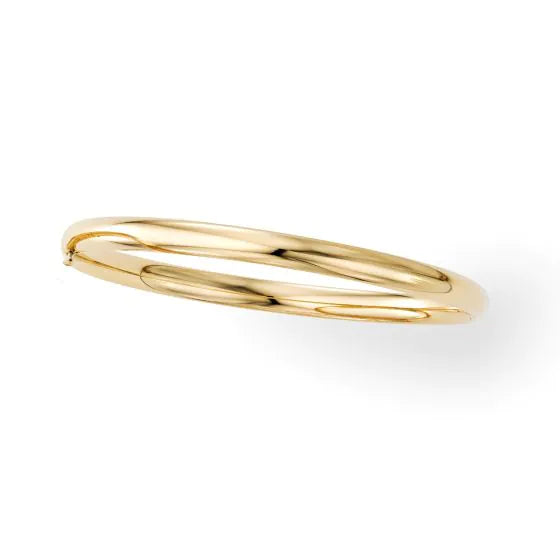 Bracelet de type bangle poli en or jaune 10k (5 mm)